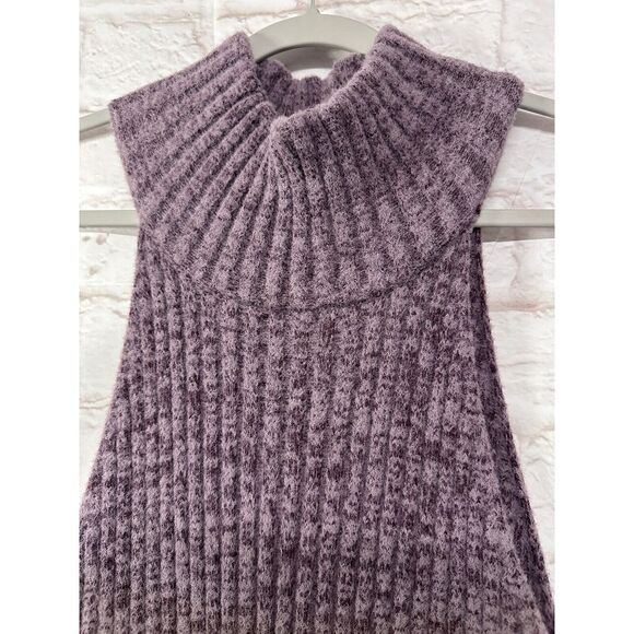 FREE PEOPLE Claude L Sweater Dress Purple Brandy Wine Sleeveless NWT $138 - Picture 4 of 11